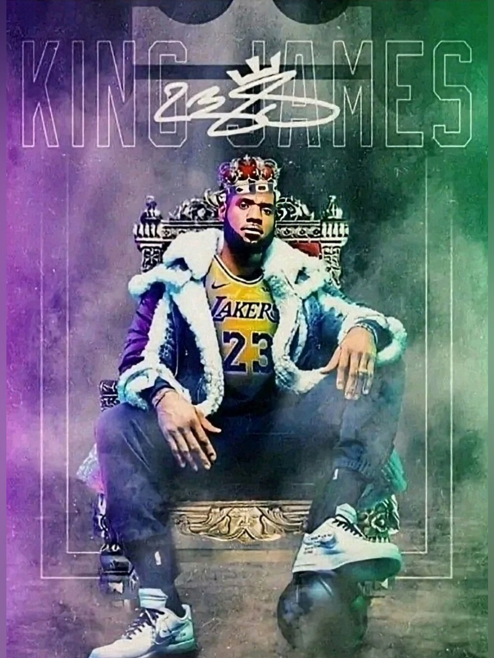 NEW!💯 LEBRON JAMES LAKERS 8.5x11 ULTRA PREMIUM GLOSSY COLOR ART REPRINT POSTER
